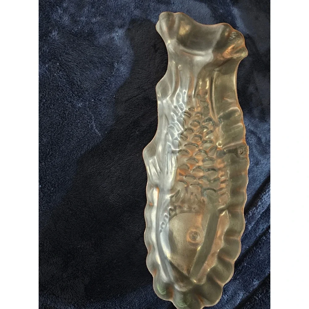 Vintage Copper Fish Mold Decorative Wall Hanging Kitchen Decor Rustic Farmhouse